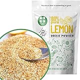 Pure Whole Dried Lemon Powder | Whole Dried Fruit as Lemon Zest | Lemon Peel Powder - for Turkish Tea, Cheesecake, Cake Topping, Protein Smoothies, Clensing Powder, Lemon Tea Powder (coarse Powder)