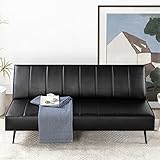 Zinus Quinn Sleeper Sofa - 2-in-1 Folding Sofa Bed for Apartments, Guest Rooms and Compact Rooms - Dark Grey Click Clack Sofa Bed