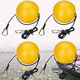MOPHOEXII Anchor Buoy Float,2 or 4pcs Pool Float Anchor Marker Buoy,High Visibility Buoy Float with 51" Bungee Cord & Clip for Pools, Water Ski Ropes, Anchor Lines