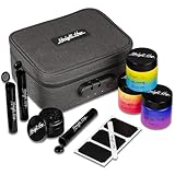 Moonlight Haze Smell Proof Bag – Smell Proof Box Stash Box Gift Set with 3 Smell Proof Containers, Metal Grinder, Integrated Rolling Tray, 3 Doob Tubes, and Stash Jars – Gifts for Men & Women