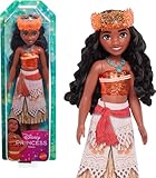 Mattel Disney Princess Dolls, Moana Posable Fashion Doll with Sparkling Clothing and Accessories, Disney Movie Toys, HLW05, Orange Outfit