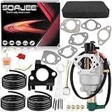SOAJEE Carburetor for Prosource UG7200 UG7500 UT7200 Ridgid RD7000 RDCA7000 RD9C7000BG Rural King 6500E HuaYi 12 Jiangdong JDP 6000E 8000E 10000E JDP1000E XP 6800 7000 7500 8750 10500 Watt Generator