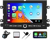 CAMECHO 1G+32G Android 13 Car Stereo for Ford F150/F250/F350 2004-2014 with Wireless CarPlay Android Auto, 7 Inch IPS Touchscreen Radio, Bluetooth/GPS/WiFi, FM/RDS/EQ, Backup Camera/SWC/MIC