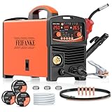 FEIFANKE MIG Welders 240V 250A 6 in 1 Without Gas MIG/Gas MIG/MMA/Lift TIG/Spot Welding/Single Pulse MIG Welding Machine IGBT Inverter Gasless MIG Welders with Fast Wire Feed Gas Test