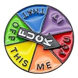 LPMXYW Fun Enamel Pin Badge Spinning Enamel Pin Badge,Color Wheel Lucky Wheel Pin,Enamel Pin Badges for Party Activities Funny Gift for Friends,Art Pins for Women Men All Clothes, Bags And Hats