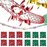 12 Pcs Christmas Ceiling Decorations, 9ft Christmas Foil Garland Festive Hanging Tinsel Swirl Decorations for Xmas New Year Party Supplies