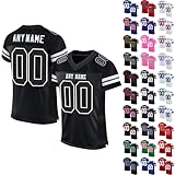 Custom American Football Jersey, Sports T Shirt Quick Dry Breathable Short Sleeve Tee Shirt, Personalised Name Number Logo Jerseys for Men Women Youth