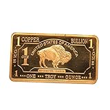 1 oz One Troy Ounce USA American Buffalo .999 Pure Copper Bullion Bar Cu Element