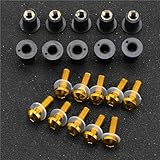Motobike Fairing Bolt Motorcycle Windshield Screws Kit For Suzuki TL1000R TL1000S TL-1000R TL-1000S Windscreen Fastener Nuts Bolts Fixing Mounting Kits(Gold)