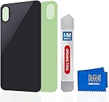 MMOBIEL Back Glass Replacement Compatible with iPhone X - 5.8 Inch - Back Cover Real Glass - Incl. Openingtool and Adhesive - Space Gray