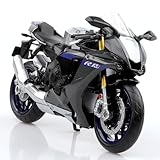 TOKAXI 1/12 Scale Yamaha YZF-R1M Diecast Toy Motorcycles, Yamaha Motorcycle Model, R1 Motorcycle Toy Gifts for Boys and Girls