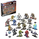 MEGA Halo Action Figures Building Toys Set, Character Pack with 339 Pieces, Poseable Articulation, 2 Inches Tall, Kids or Adult Collectible, HXL07