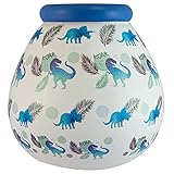 Pot of Dreams Hand Painted Dinosaur Kids Save And Smash Handcrafted Ceramic Money Box , Eco Freindly & Recyclable Piggy Bank , Perfect Decorative Gift and Save for New Toys & Video Games , One Size