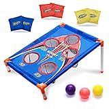 HomeMall Bean Bag Toss Games Set, Cornhole Outdoor Family Target Throwing Garden Game with 6 Bean Bags and 3 Balls, Carnival Party Toss Games for Kids Adults Boys Girls