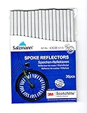 Salzmann Spoke Reflectors - Made with 3M Scotchlite - Bicycle Clips for all standard bike spokes (36 Pack)