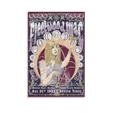 niubikela Fleetwood Poster Mac Rock Band Vintage Music Album Cover Poster Wall Art Decorative Painting Bedroom Painting Posters 12x18inch(30x45cm) Unframe-style