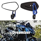 DREAMIZER 7/8" 22mm Motorcycle Bar End Mirrors, Motorcycle Rearview Mirrors Compatible with 790 690 390 125 Z1000 ER6N ER6F Monster M696 821 MT03 MT09 FZ6