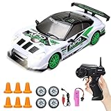 XEERUN RC Drift Car, 1:24 Remote Control Car, 30KM/H High Speed Racing RC Drifting Cars, 2.4GHz 4WD, with Cool Lighting, Racing Tires, Roadblocks, Mini Rc Cars Toys for Adults and Kids Birthday Gifts