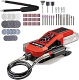 Einhell Power X-Change Cordless Grinding and Engraving Tool - 18V, Variable Speed (5,000-34,000 RPM), Engraving Tip - TE-MT 18/34 Li Rotary Multi Tool with 55pc Accessory Set (Battery Not Included)