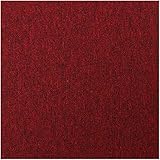 20pcs Carpet Tiles 50x50 cm | Holywarm 5 SQM Carpet Floor Tiles | Heavy Duty Non-Slip Flooring Rugs for Commercial Retail, Office, Home, Kitchen, Bedroom, Living Room, Bathroom (Red)