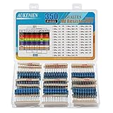 AUKENIEN 1W Resistor 1% Metal Film Fixed Electrical Resistors Assortment Kit 1 2 2.2 3 3.3 4.7 10 100 120 150 1K 4.7K 10K 20K 33K 47K 100K 220K 470K 1M Ohm Including 35 Values 1 Watt Resistor Assorted
