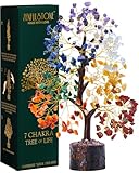 7 Chakra Crystal Tree for Home Decor, Good Luck Birthday Gifts for Her, Mom | Crystal Tree of Life Presents for Women, Bonsai Tree Ornaments for Decoration, New Home-Housewarming Gifts for Positivity