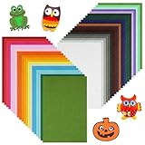Ainiv 40 PCS Coloured Felt Fabric Sheets, 30 x 20 cm Fabrics DIY Craftwork Sewing Patchwork, Soft Thick Felts Fabric Sheets, Felt Crafts Assorted Colors Polyester Sheet for Art and DIY Crafts