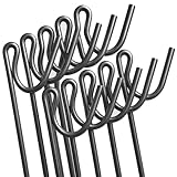 Homatz Fencing Pin 1.15m Long / 8mm Thick Steel Fence Pin, Garden Metal Fence Stakes – Non Galvanised Road Pins for Garden & Outdoor Fence Mesh (10)