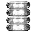flexzon 4x 24v Flush fit white led front side marker lamps/lights truck van kelsa bar