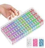 ARTDOT Diamond Art Storage Boxes, 64 Slots Transparent Crystal Art Bead Storage for Diamond Painting Kits Accessories