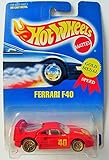 FERRARI F40 Hot Wheels 1991 Red Ferrari F40 1:64 Scale Collectible Die Cast Metal Toy Car Model 69
