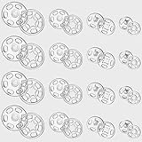 Chuangdi 100 Pairs Press Studs Snap Fasteners, Sew on Snap Buttons, Clear Plastic Poppers Fasteners for Clothes Purse Handbag Craft DIY Craft Supplies, 4 Assorted Sizes (7/12/15/21 mm)