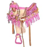 SUPREME SADDLERY Pony and Adult Classic Quality Handmade Leather Premium Comfort Western Barrel Racing Trail Equestrian Horse Saddle Tack Size 10" to 18" inches Seat M38 (10 ''Inches seat'')