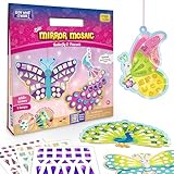 Imagimake Mirror Mosaic Butterfly & Peacock | 450+ Foil Stickers | Mess-Free Mosaic Craft Kit for Kids | Travel-Friendly DIY Activity | Birthday Gift for Girls & Boys Ages 3, 4, 5, 6, 7