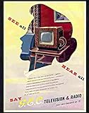Print 1 1 gec television radio advert 1950s