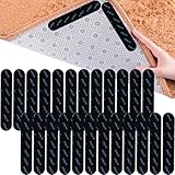 PanAcratis 24 Pieces Rug Gripper Anti Slip Tape, Rug Grippers for Laminate Floor Rug Tape Rubber Matting for all Types and Sizes of Rugs Washable Carpet Tape