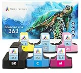Printing Pleasure 6 XL (FULL SET) Compatible Ink Cartridges Replacement for 363 Photosmart 3110 3210 3210xi 3310 8250 C5180 C6150 C6180 C6280 C7180 C7280 C8180 D6160 D7260 D7460, High Capacity