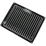SPARES2GO Small Baking Roasting Tray Grill Pan for Thetford, fits Smev, fits Cramer Caravan Motorhome Oven Cooker + Insert Grid Stand (355mm x 280mm)