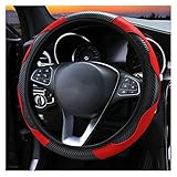 Steering Wheel Cover For 37-38CM For Peugeot 108 208 For GTI 308 T7 T9 3008 307 5008 508 107 108 207 2008 301 4007 4008 Carbon Fiber Leather Car Steering Wheel Cover Steering Wheel Protector