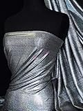 Mystique Hologram Foil Nylon Lycra 4 Way Stretch Fabric | Dancewear & Dressmaking Material | Same Day Dispatch | Sold by The Metre | by Tia Knight (Black)