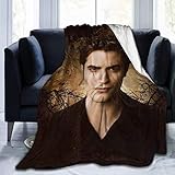 N A Edward Cullen Twilight Blanket Robert-Pattinson Ultra-Soft Micro Fleece Blanket Lightweight Cozy Flannel Throw Blanket for Children/Adults Decor Gift