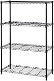 BestOffice 4 Tier Shelving Unit NSF Wire Shelf Metal Large Storage Shelves Heavy Duty Height Adjustable Commercial Grade Steel Utility Layer Shelf Rack Organizer 450kg Capacity