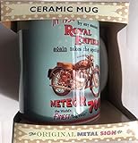 Original Metal Sign Co Royal Enfield Meteor 700 Motorbike Classic Retro Art Ceramic Mug in Gift Box