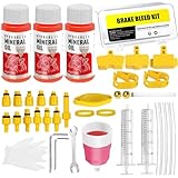 Hydraulic Disc Brake Bleed Kit for Shimano,TEKTRO,MAGURA, Bicycle Fluid Hydraulic Disc Brake Bleed Kit, Including Mineral Brake Fluid（180ml）