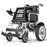 Electric Wheelchair, Electric Wheelchair for Adults, Foldable All Terrain Power Wheelchair, 15 Miles Long Travel Range, 500W Dual Motors, Lightweight Mobility Chair for Seniors - Indoor/Outdoor