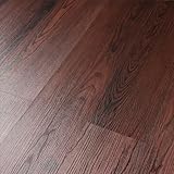 Livelynine Self Adhesive Floor Planks Tile Vinyl Flooring Peel and Stick Floor Tiles Bathroom Dark Brown 90x15cm Stick on Floors Tiles for Kitchen Mahogany Wood Lino Flooring Hallway Bedroom, 18 Pack