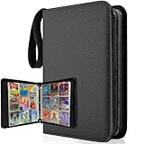 Hikrxya 9 Pocket Trading Card Binder, 900 Pockets Cards Holder Album, Waterproof PU Leather Card Binder with 50 Removable Sleeves, Album Folder Carrying Card Folder for Kids Adult Collectors Gift