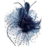 1 PCS Blue Fascinator, Elegant Fascinators for Weddings, Fascinators for Women, Navy Blue Fascinator Hat, Perfect for Tea Parties, Races, and Formal Events