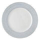Laura Ashley - Plate, Dinner Plate, Dinner Plate, Blue Print Candy Stripe - Diameter 26 cm