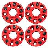 WINCHMAX 30mm Anodised Aluminium Hub Centric Wheel Spacers. Set of 4 x 30mm Spacers in Metallic Red. Compatible with Discovery MKIII & MKIV, PMK3 & MK4. RED T3